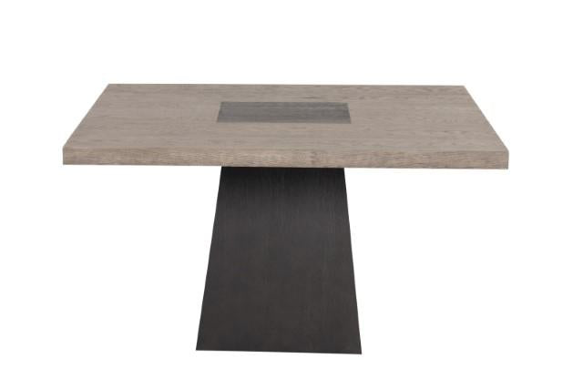 Broager 5 Pc Dining Table Set (White Swivel Chairs)